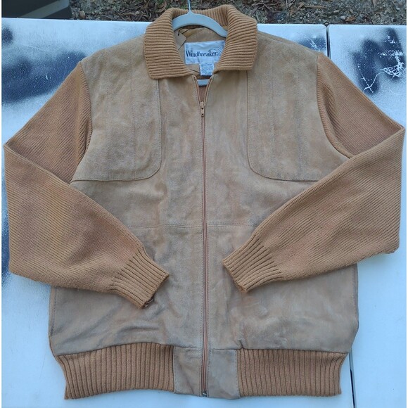 Vintage 70s 80s  Leather Zip Cardigan Jacket - Picture 2 of 10